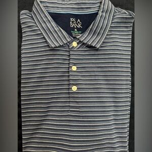 Jos. A. Bank Blue and White Shirt Classic Striped Design